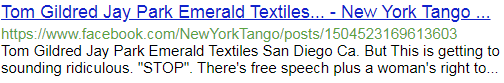 Tom Gildred cautioned by partner Jaye Park Emerald Textiles
